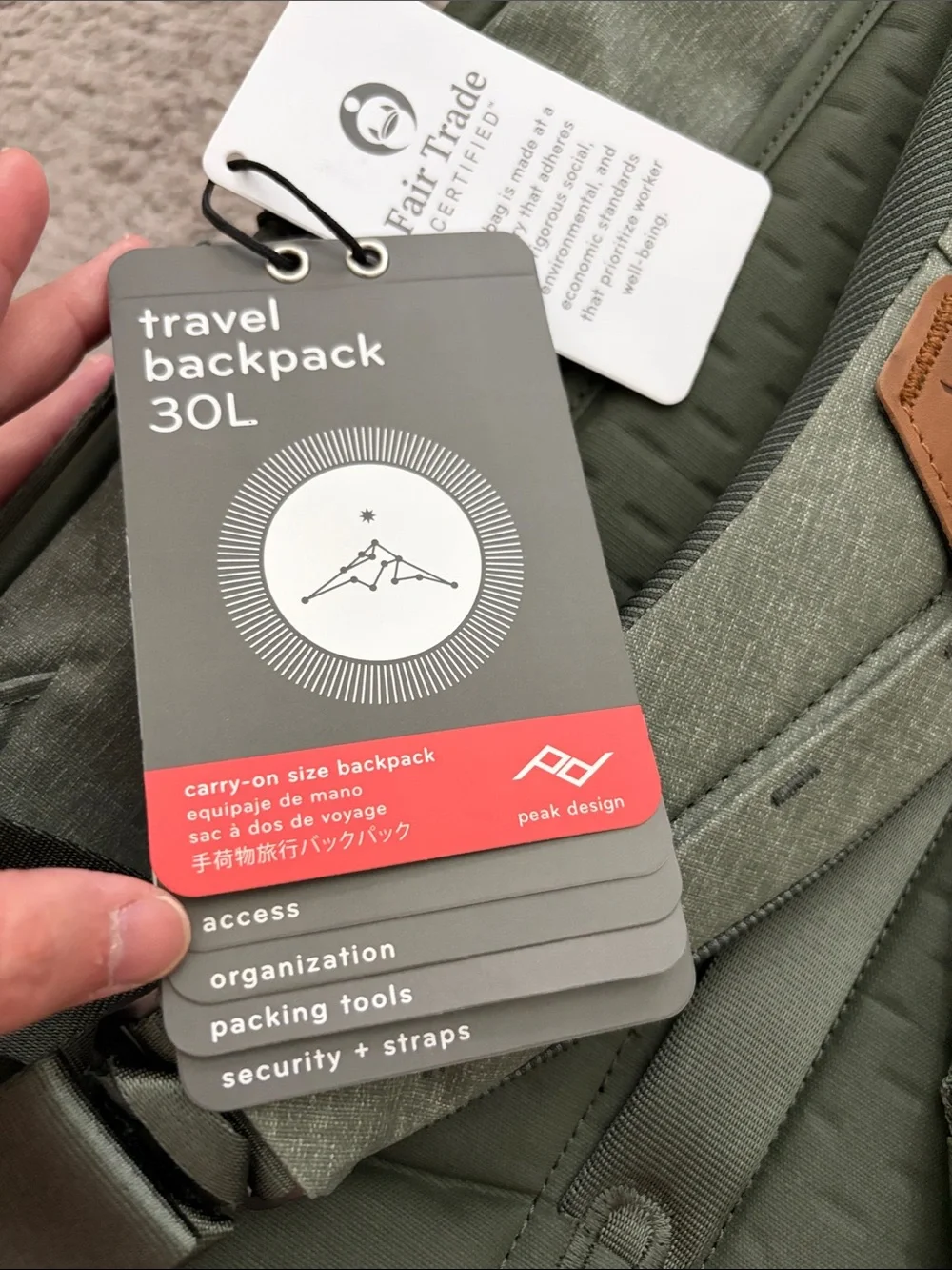 Men's Olive Green Everyday Travel Backpack